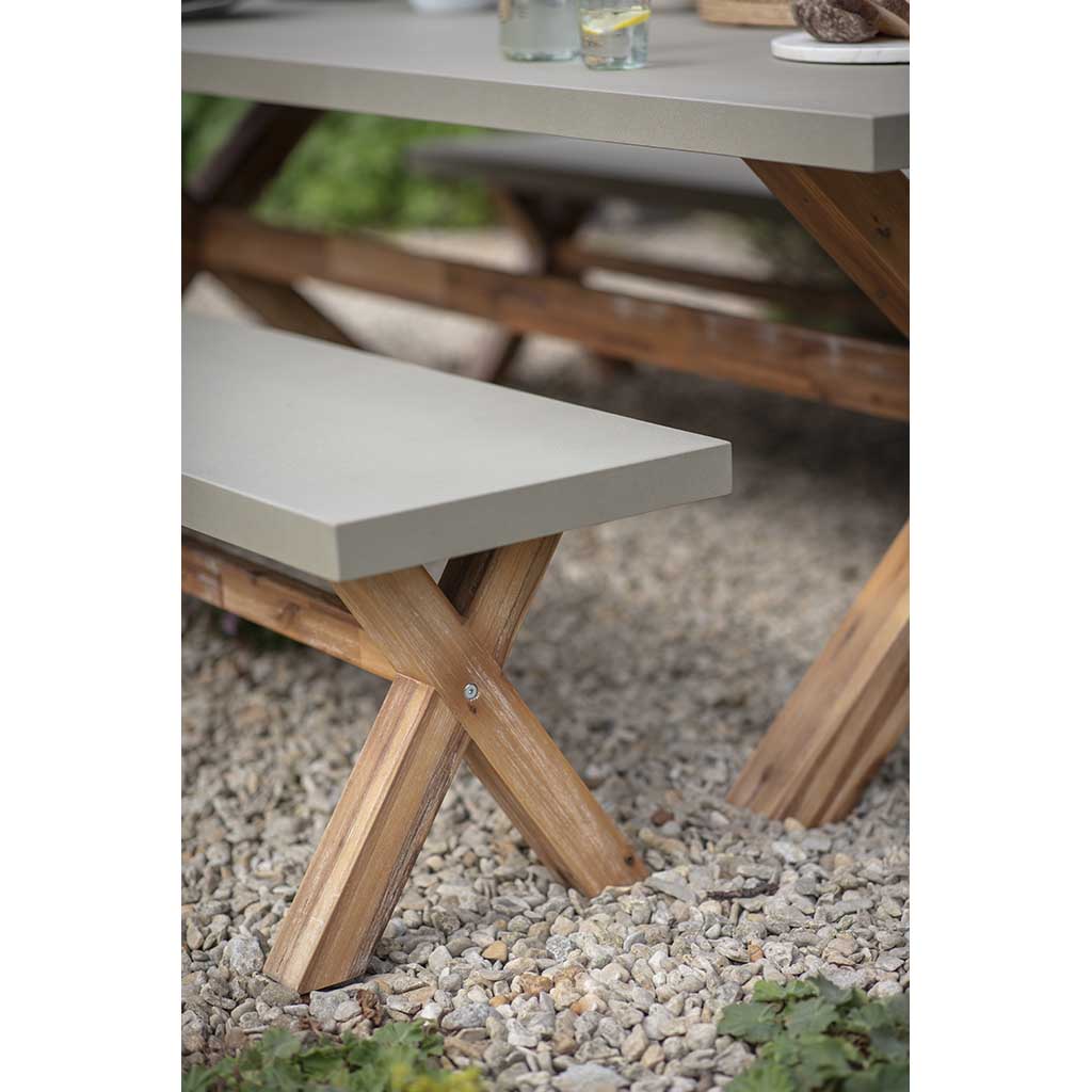Garden Trading Burford Table and Bench Set Garden Dining Natural