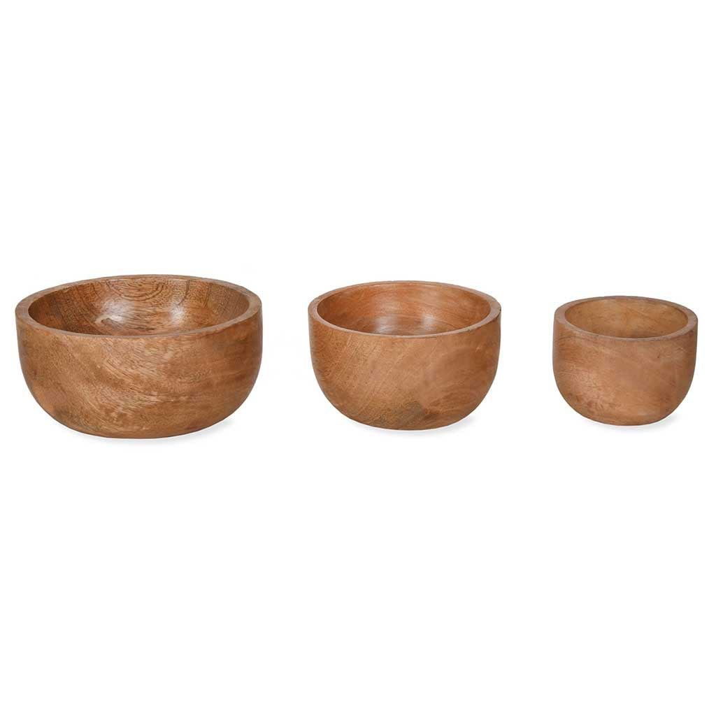 Midford Bowls | Set of 3 Garden Trading BWMW01 Bowls Set of 3 / Natural