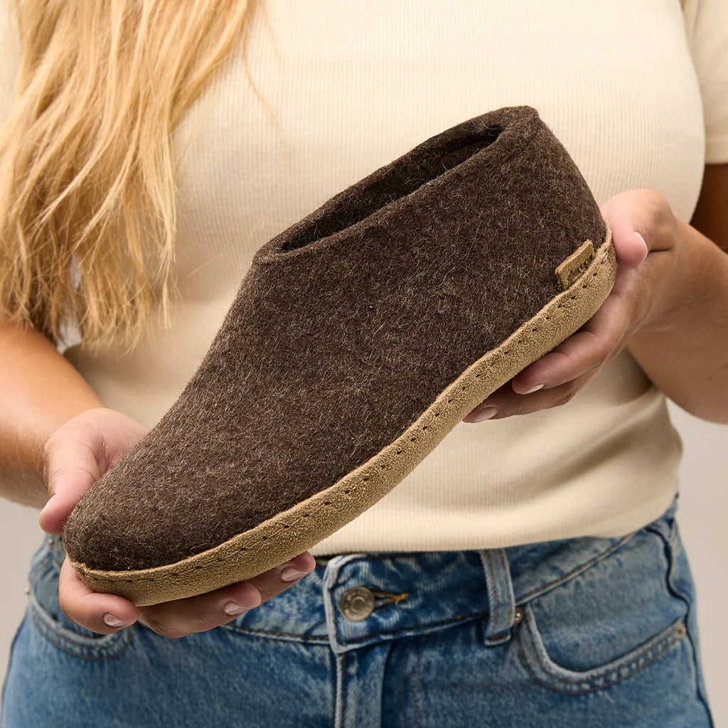 Shoe with Leather Sole Glerups Slippers