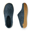 Slip-on with Natural Rubber Sole Glerups Unisex Outdoor Slippers