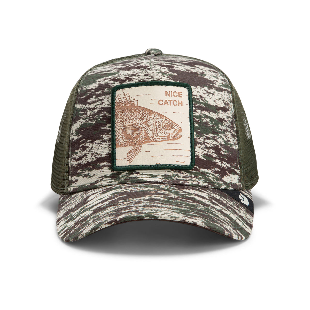 Camo Engraved Bass Trucker Hat Goorin Bros. 101-3673-CAM01-O/S Caps & Hats One Size / Camouflage