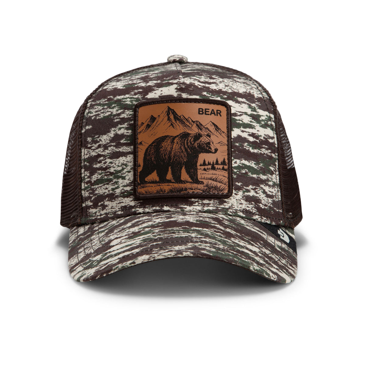 Camo Engraved Bear Trucker Hat Goorin Bros. 101-3198-CAM01-O/S Caps & Hats One Size / Camouflage