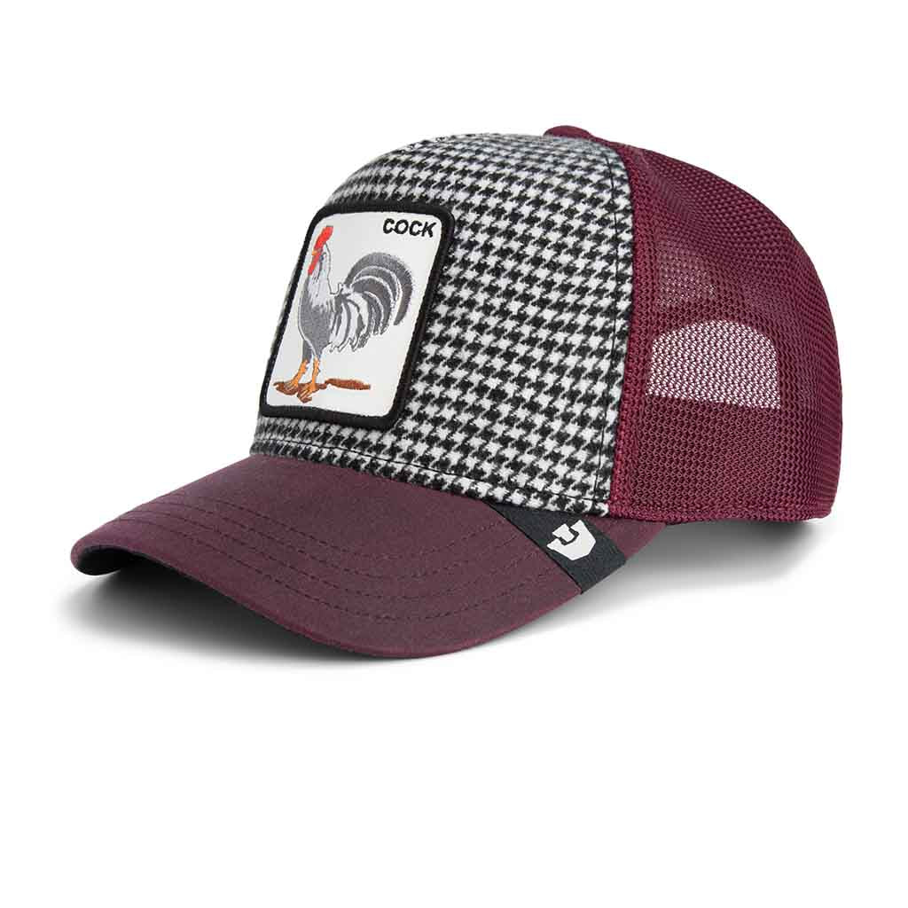 GOORIN BROS. ANIMAL FARM KING LION BLACK & WHITE TRUCKER STYLE CAP/HAT