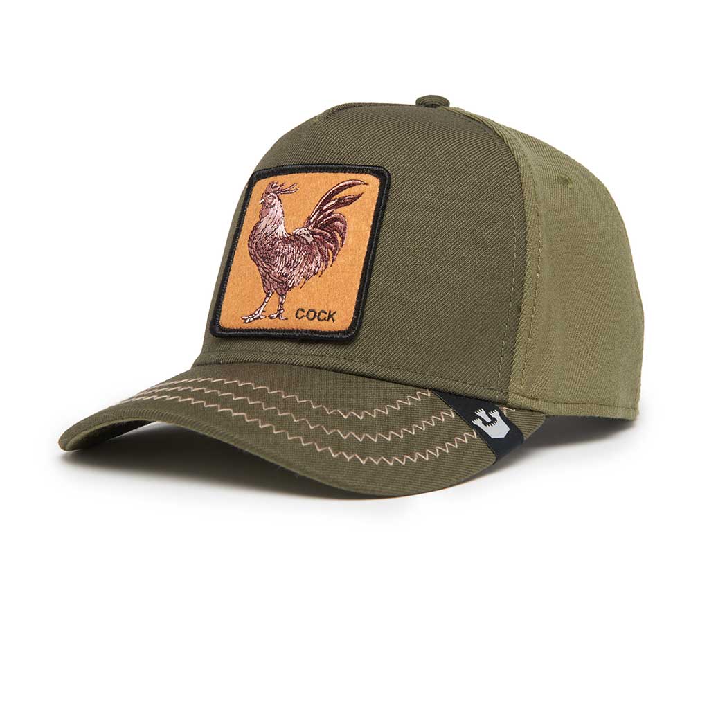 Rooster Field 100 Trucker Hat One Size / Moss Green