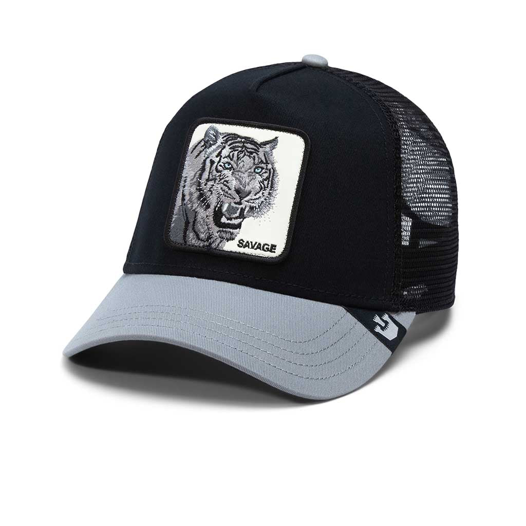 Savage Tiger Trucker Hat One Size Black - Main Image