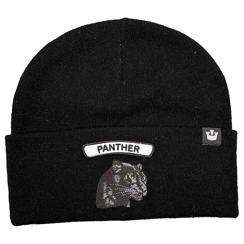 Goorin Soft Rock Panther Merino Beanie Black WildBounds