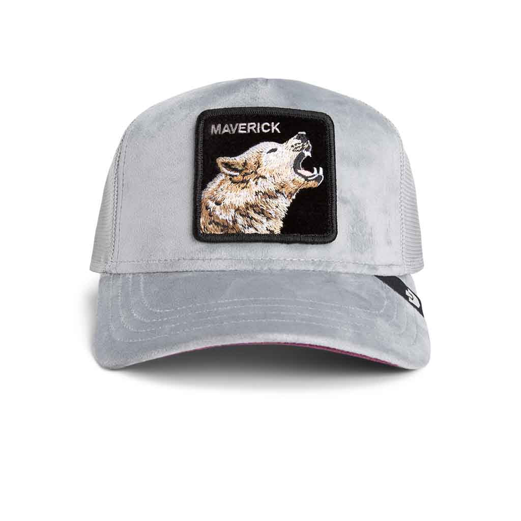 Velour Wolf Trucker Hat Goorin Bros. 101-2348-GLO01 Caps & Hats One Size / Gloss