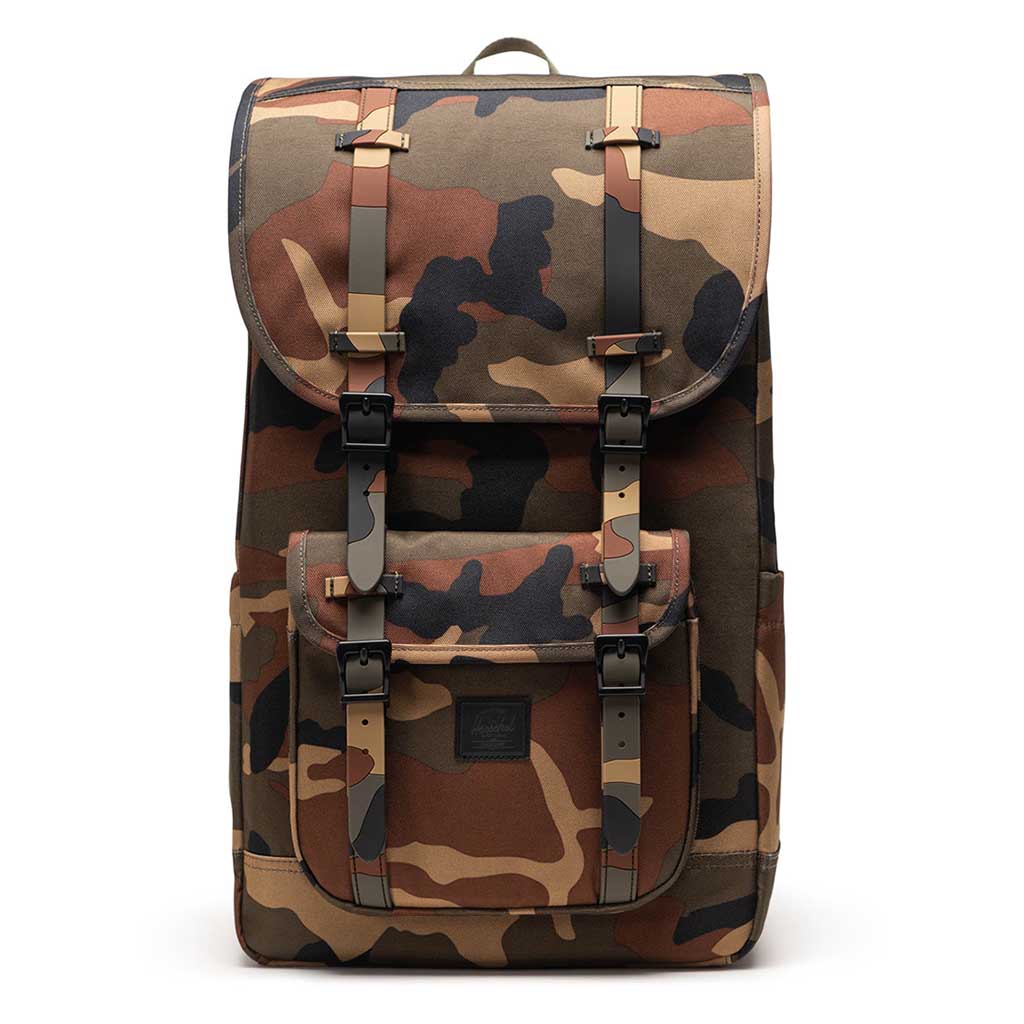Herschel Little America Backpack Herschel Supply Co. 11390-07129-OS Backpacks 30L / Woodland Camo/Black Label