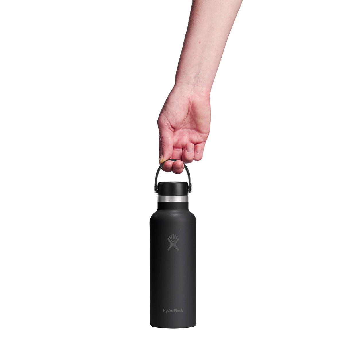 18 oz Standard Mouth w/ Flex Cap Hydro Flask S18CSX001 Water Bottles 18 oz / Black