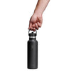 21 oz Standard Mouth w/ Flex Straw Cap Hydro Flask S21CFS001 Water Bottles 21 oz / Black