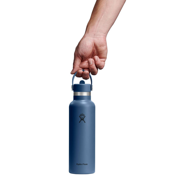 Hydro Flask | 21oz Standard Mouth | Flex Straw Cap | Harbor Blue