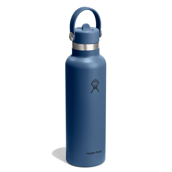 21 oz Standard Mouth w/ Flex Straw Cap Hydro Flask S21CFS384 Water Bottles 21 oz / Harbor Blue