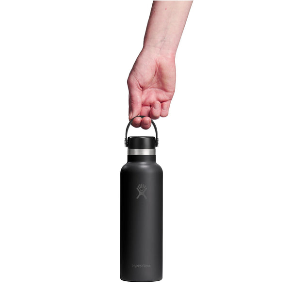 Hydro Flask | 21oz Standard Mouth Insulated Water Bottle | Black -  WildBounds