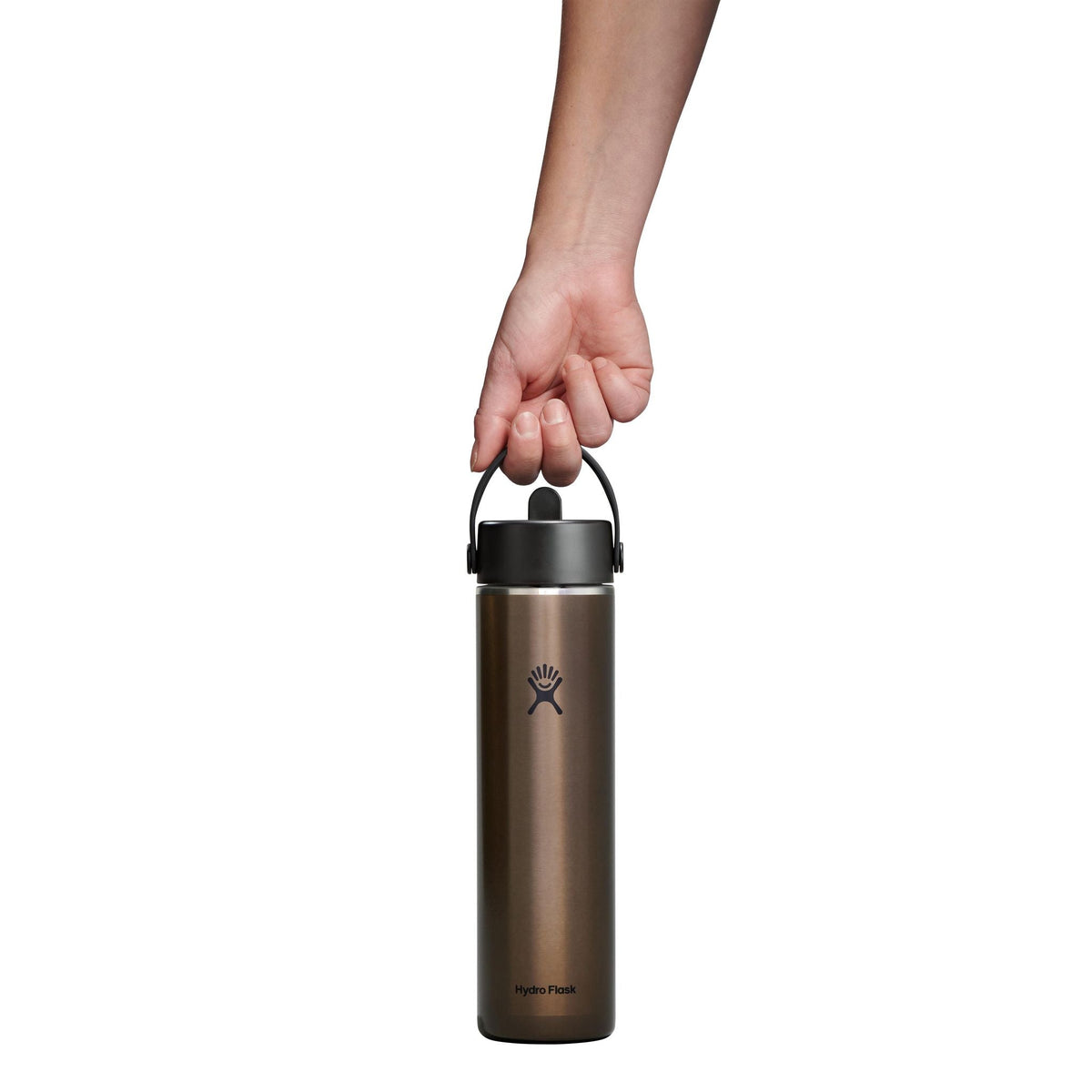 24 oz Lightweight w/ Flex Straw Cap Hydro Flask LW24LWFS080 Water Bottles 24 oz / Obsidian