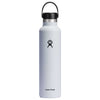 24 oz Standard Mouth Hydro Flask S24SX110 Water Bottles 24 oz / White