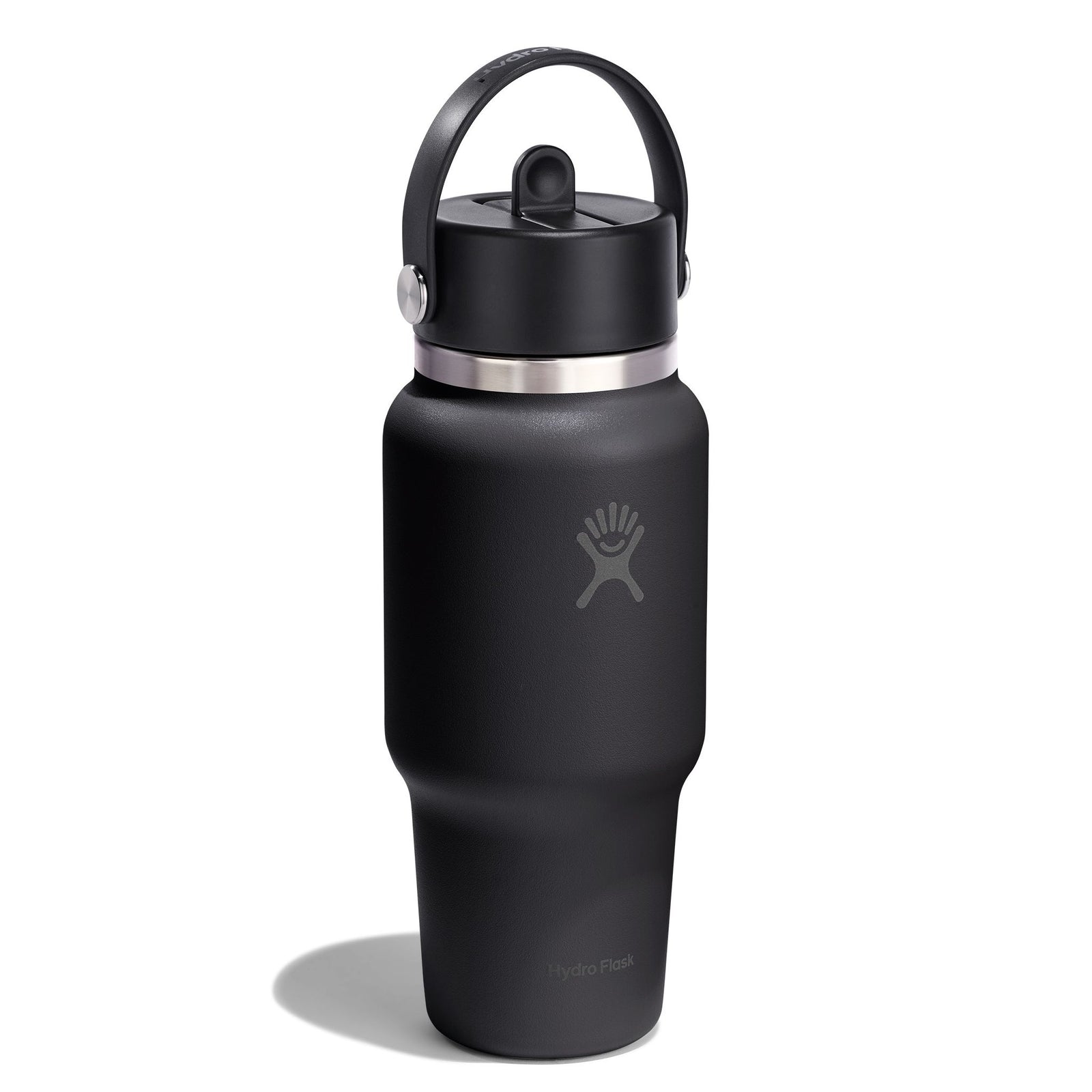 24 oz Wide Mouth w/ Flex Straw Cap Hydro Flask WT24CFS001 Water Bottles 24 oz / Black