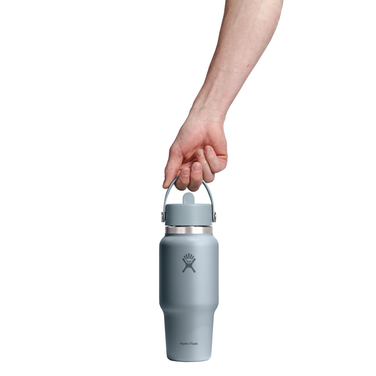 24 oz Wide Mouth w/ Flex Straw Cap Hydro Flask WT24CFS043 Water Bottles 24 oz / Shale Gray