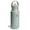 32 oz Wide Mouth w/ Flex Straw Cap Hydro Flask W32CFS374 Water Bottles 32 oz / Agave