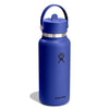 32 oz Wide Mouth w/ Flex Straw Cap Hydro Flask W32CFS382 Water Bottles 32 oz / Capri Blue