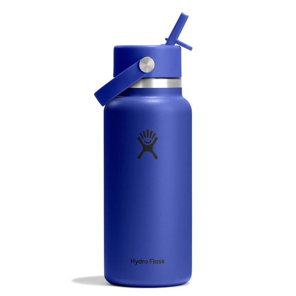 32 oz Wide Mouth w/ Flex Straw Cap Hydro Flask W32CFS382 Water Bottles 32 oz / Capri Blue