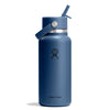 32 oz Wide Mouth w/ Flex Straw Cap Hydro Flask W32CFS384 Water Bottles 32 oz / Harbor Blue