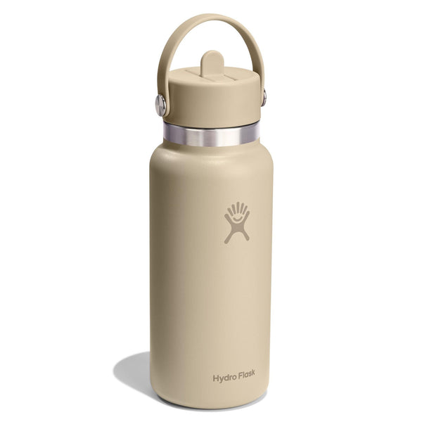 32 oz Wide Mouth w/ Flex Straw Cap Hydro Flask W32CFS114 Water Bottles 32 oz / Oat