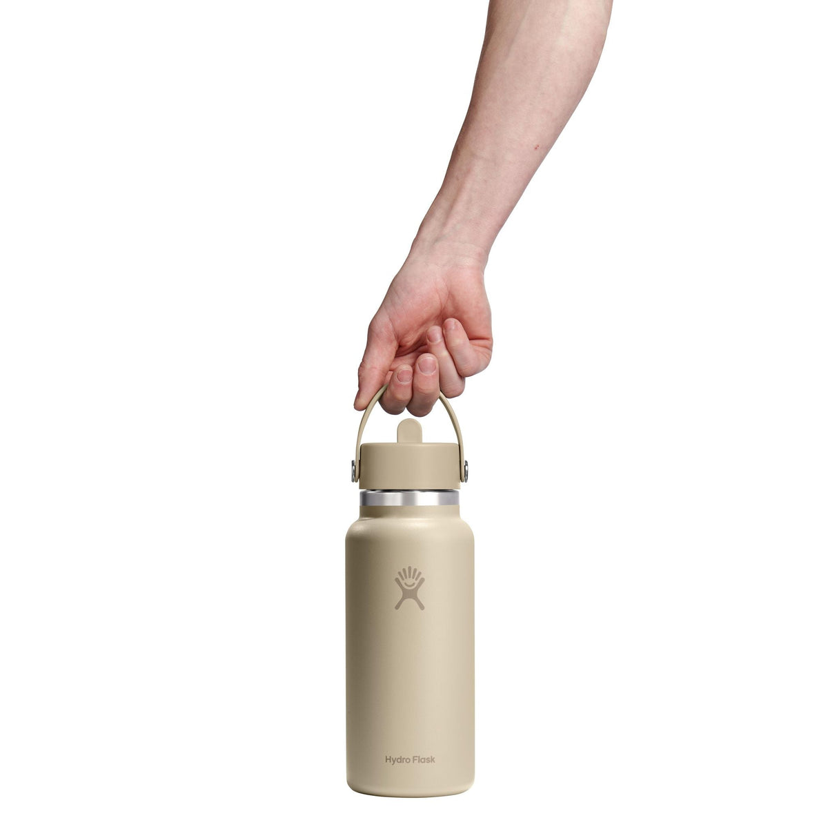 32 oz Wide Mouth w/ Flex Straw Cap Hydro Flask W32CFS114 Water Bottles 32 oz / Oat