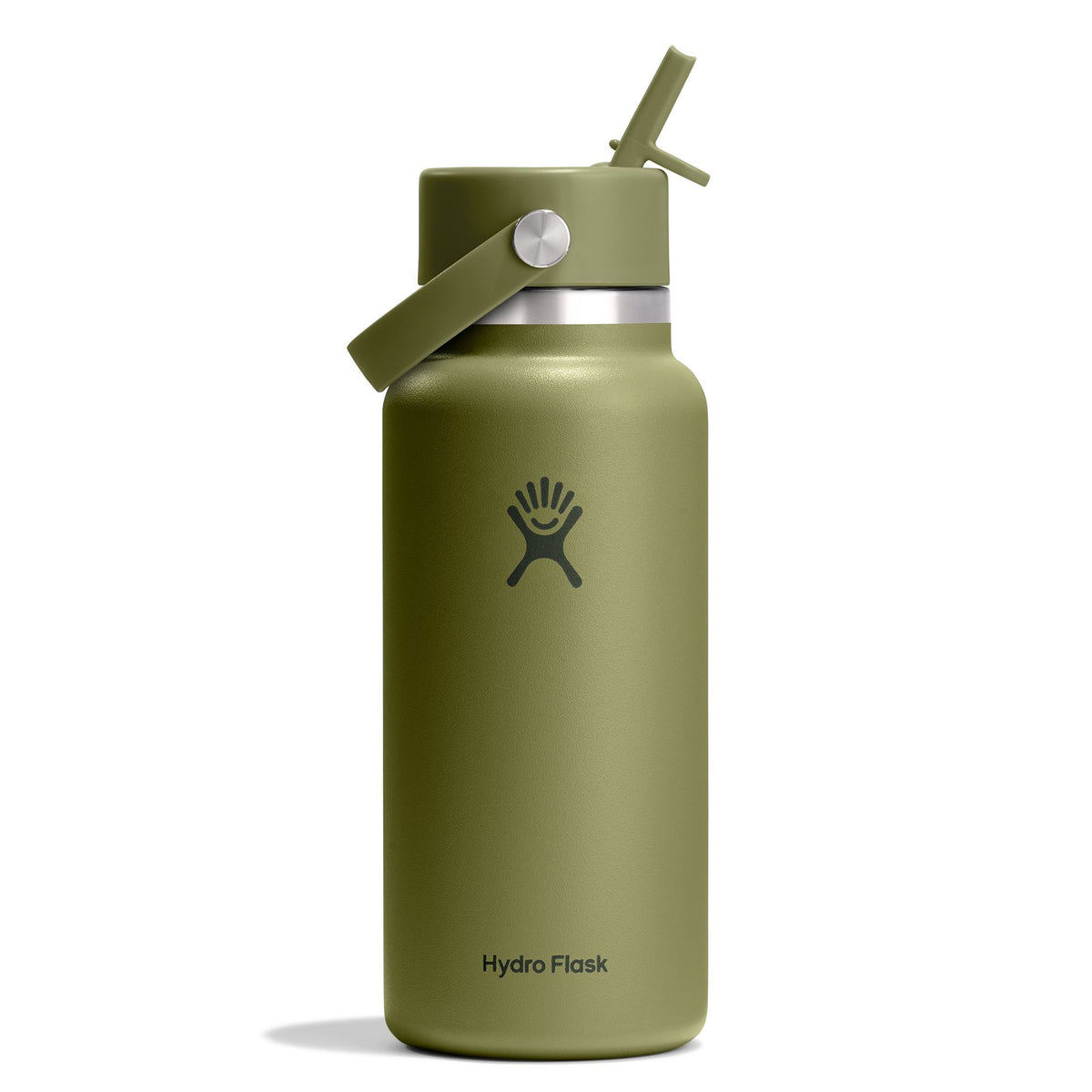 32 oz Wide Mouth w/ Flex Straw Cap Hydro Flask W32CFS346 Water Bottles 32 oz / Palmer Green