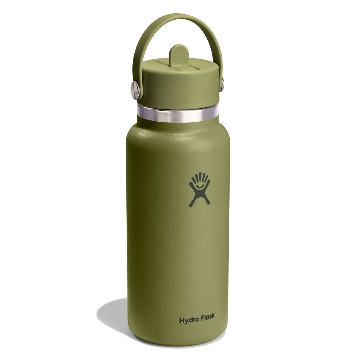 32 oz Wide Mouth w/ Flex Straw Cap Hydro Flask W32CFS346 Water Bottles 32 oz / Palmer Green