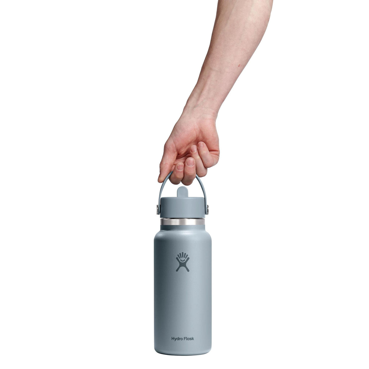 32 oz Wide Mouth w/ Flex Straw Cap Hydro Flask W32CFS043 Water Bottles 32 oz / Shale Gray