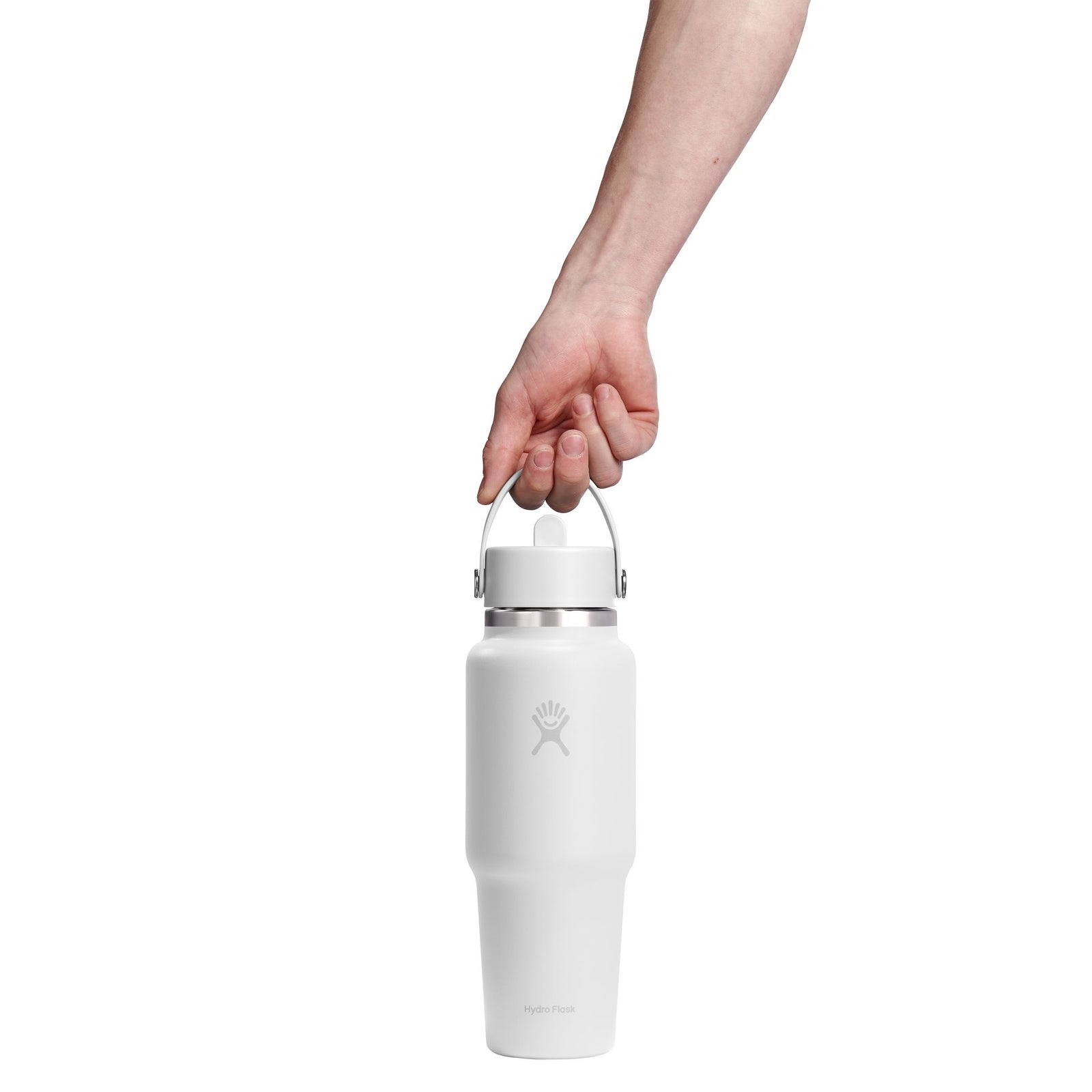 32 oz Wide Travel Bottle w/ Flex Straw Hydro Flask WT32CFS110 Water Bottles 32 oz / White