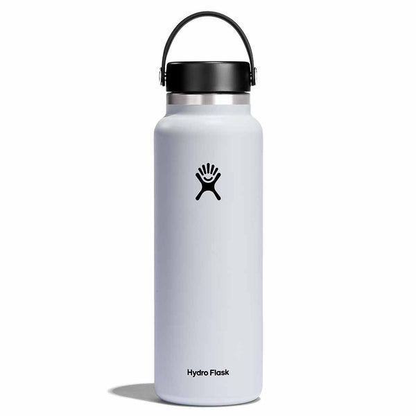 40 oz Wide Mouth Hydro Flask W40BTS110 Water Bottles 40 oz / White