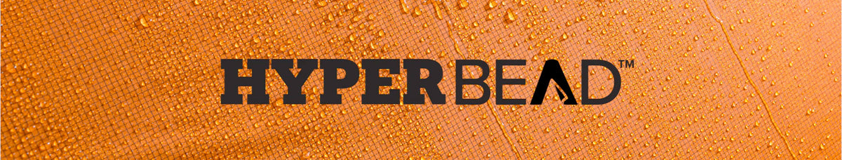 HyperBead logo on orange textured background.