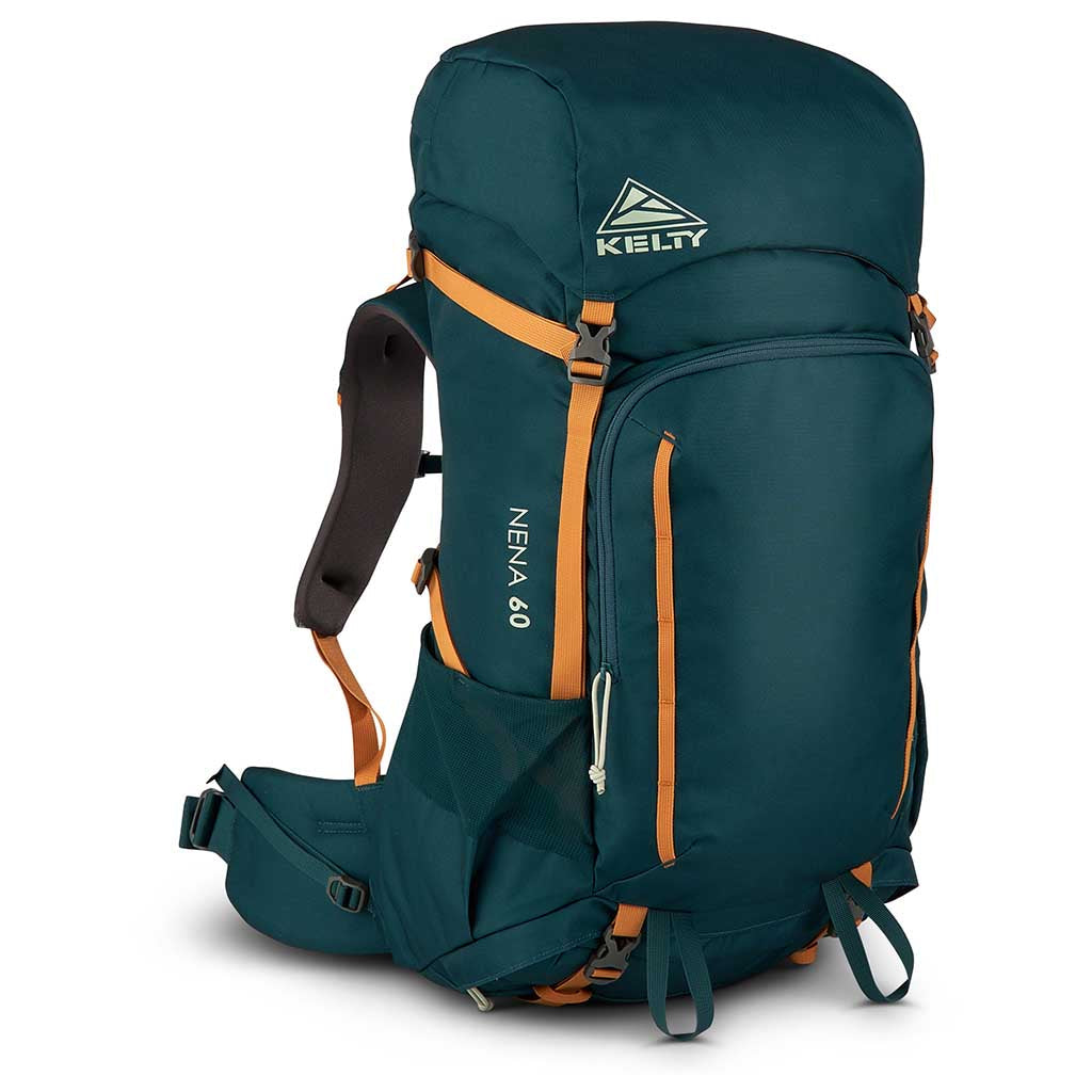kelty bristol travel pack Kelty | Nena 60L | Women's | Hiking Backpack | Deep Teal/Gold
