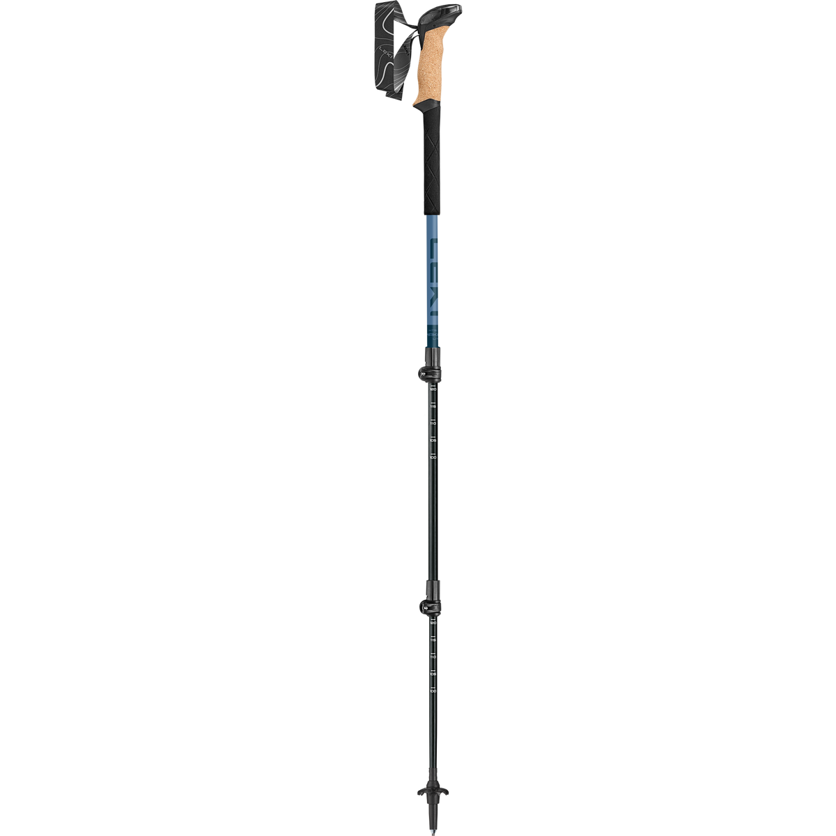Makalu Cork Lite (Pair) Leki 656210893S Walking Poles 100-135cm / Dark Stone Blue