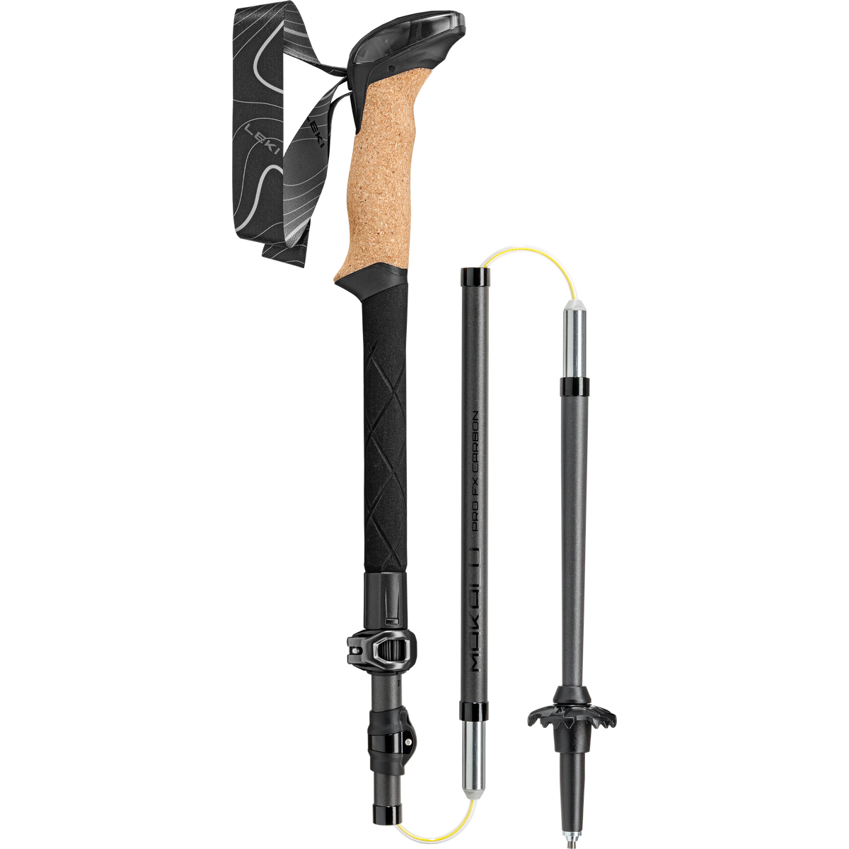 Makalu Pro FX Carbon Leki 65620611S Walking Poles 110 - 130 cm / Natural Carbon Black