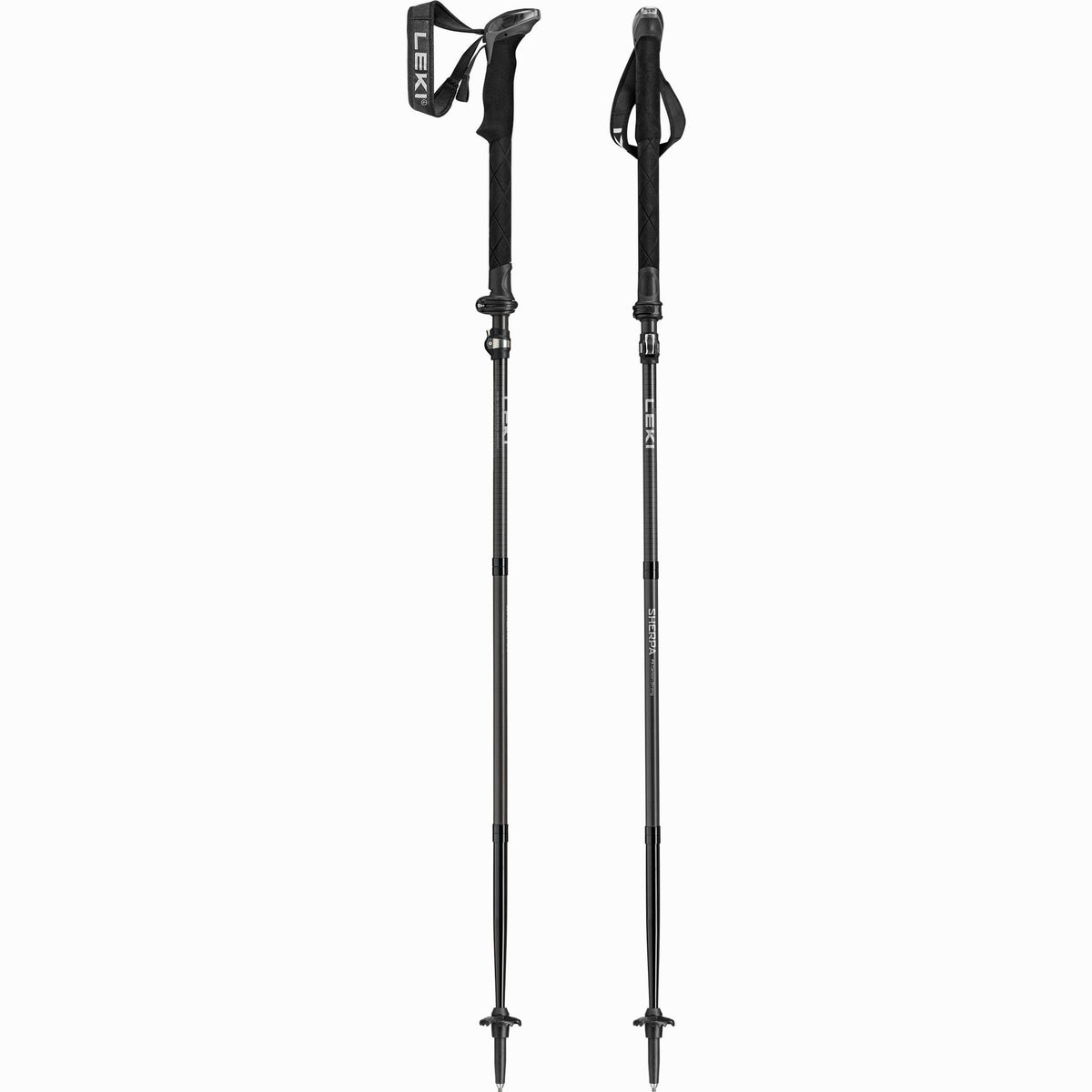 Sherpa FX Carbon Strong (Pair) Leki 65629801 Walking Poles 120 - 140 cm / Black Natural Carbon/Light Anthracite