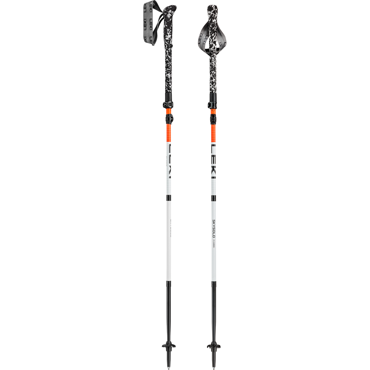 Skysolo FX Carbon Leki 65627101S Walking Poles 120 - 140 cm / Neon Orange/White Black