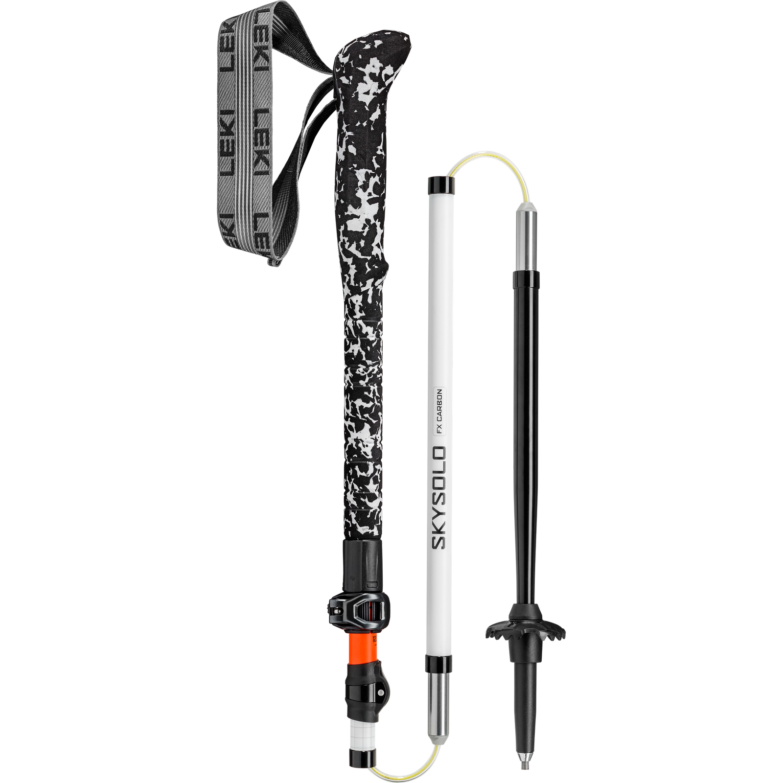 Skysolo FX Carbon Leki 65627101S Walking Poles 120 - 140 cm / Neon Orange/White Black