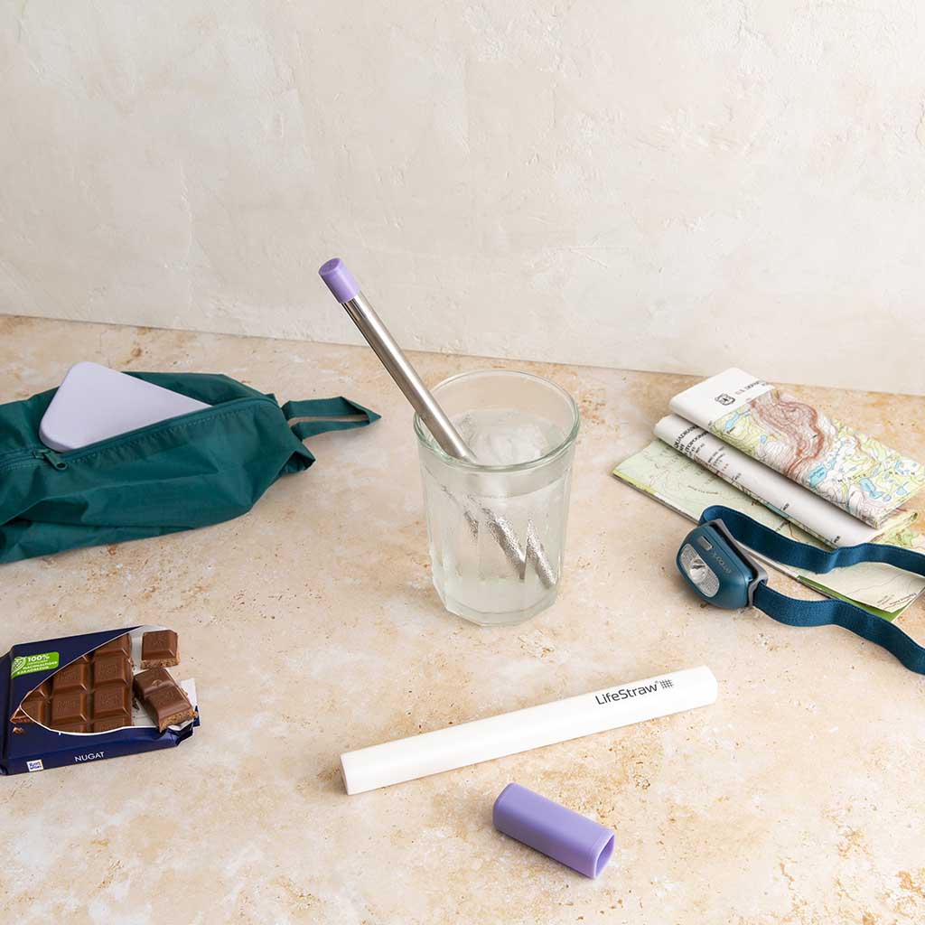 LifeStraw SIP with Carry Case LifeStraw LSSIP1TPWW Water Filters One Size / Thistle Purple