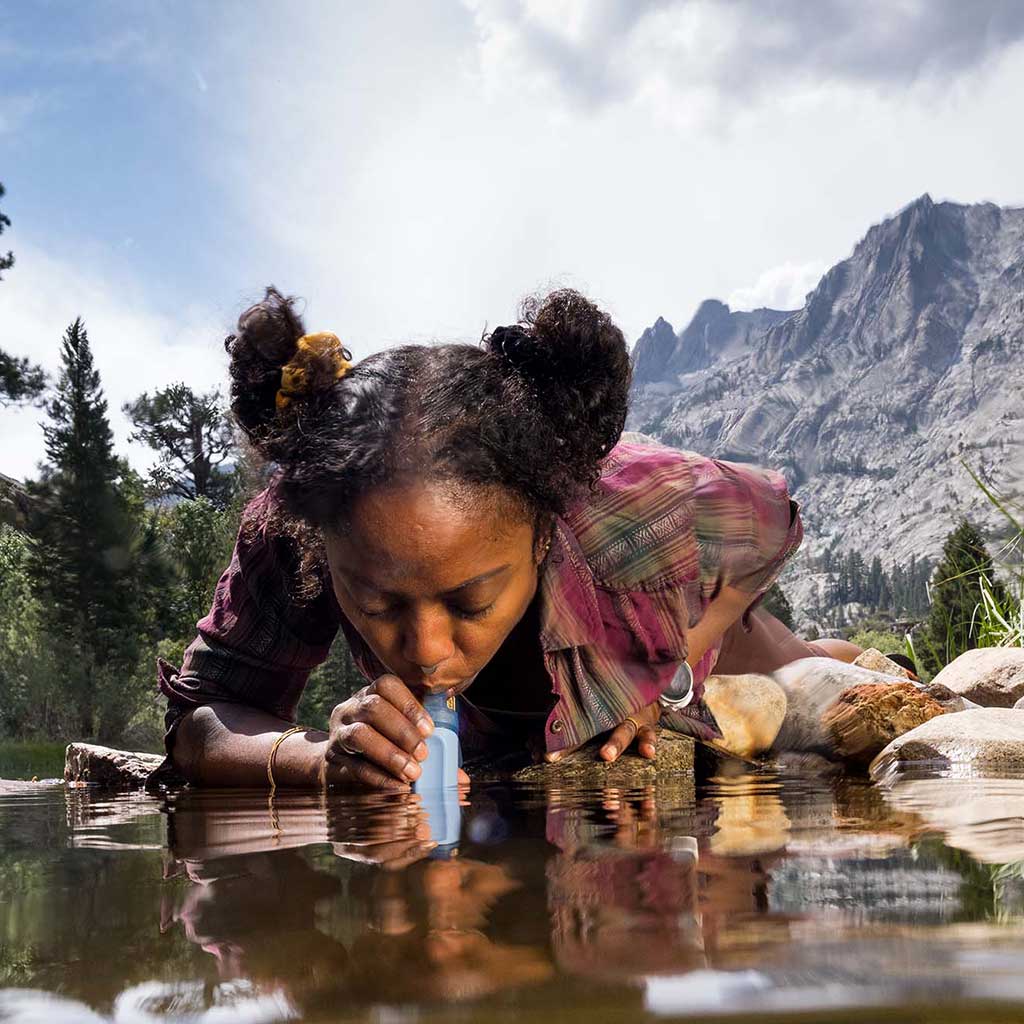 Peak Series Solo Straw LifeStraw LSPSSOBRWW Water Filters One Size / Blue Rasperry