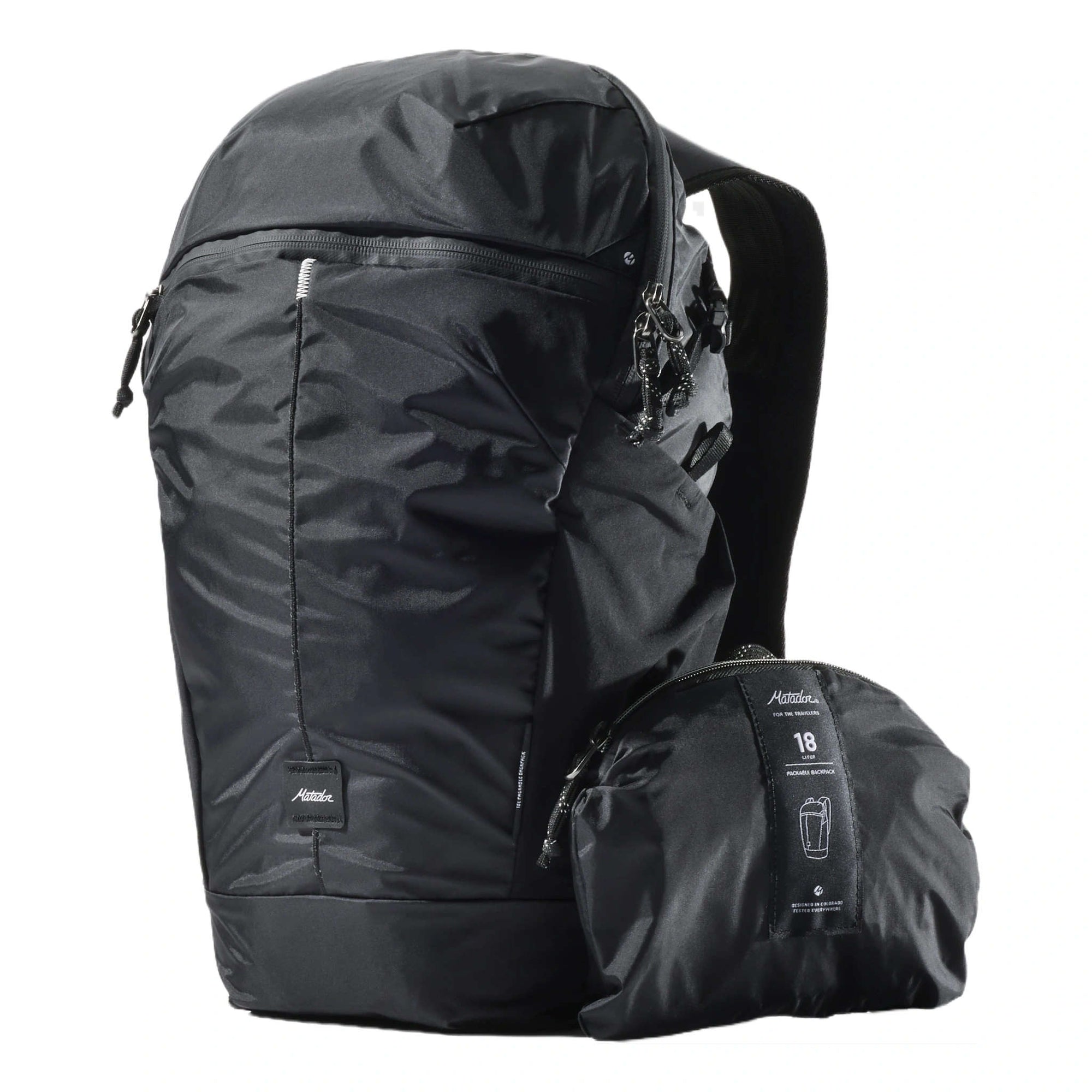 Matador | 18L Packable Backpack | Packable Day Pack | Black