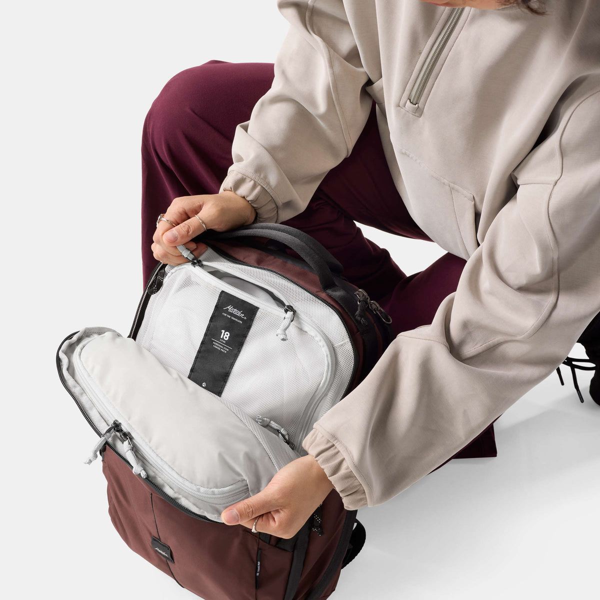 18L Personal Item Travel Pack Matador MATPITP18001R Backpacks 18L / Garnet