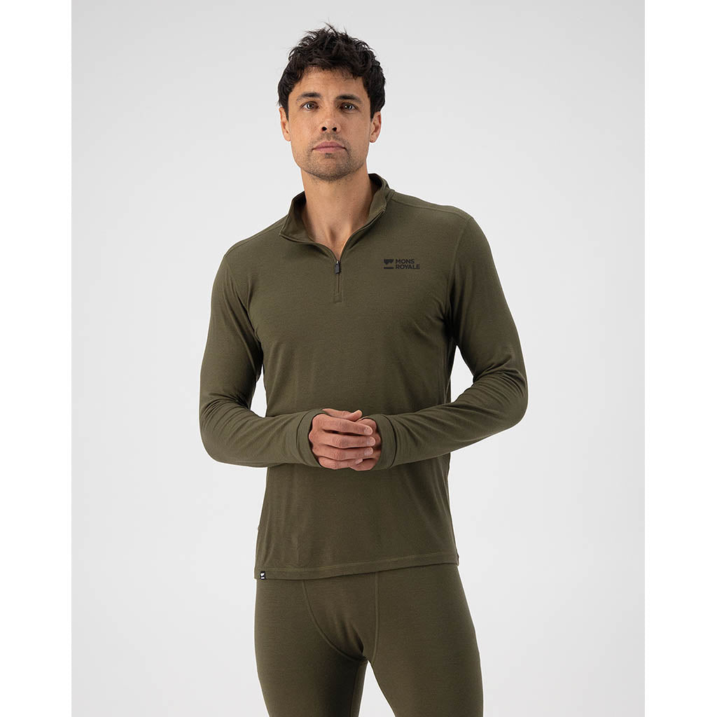 Cascade Merino 1/4 Zip LS | Men's Mons Royale Men's Baselayers