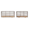 Kochi Iron & Mango Wood Baskets nkuku KO0301 Baskets Set of 2 / Brown