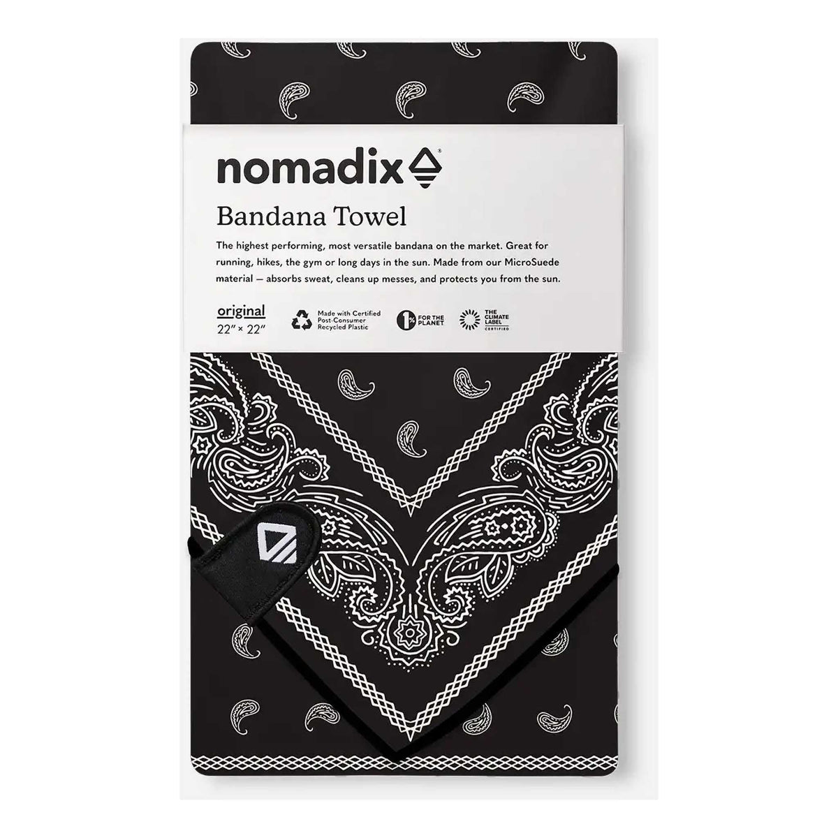Bandana Towel Nomadix TBN-PAIS-102 Travel Towels One Size / Paisley Black