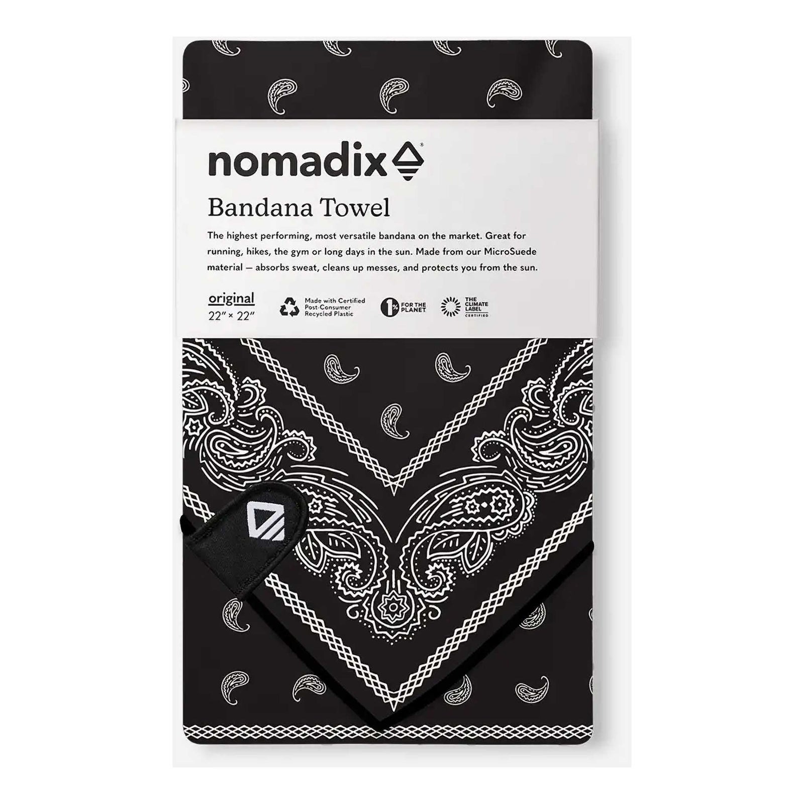 Bandana Towel Nomadix TBN-PAIS-102 Travel Towels One Size / Paisley Black