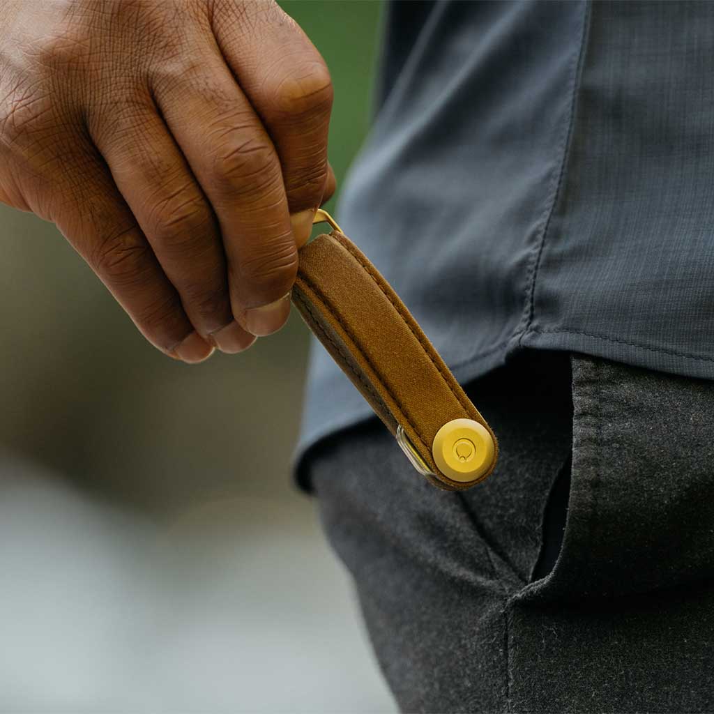 Waxed Canvas Key Organiser Orbitkey KWC2-KGN-107 Keyrings O/S / Khaki Green