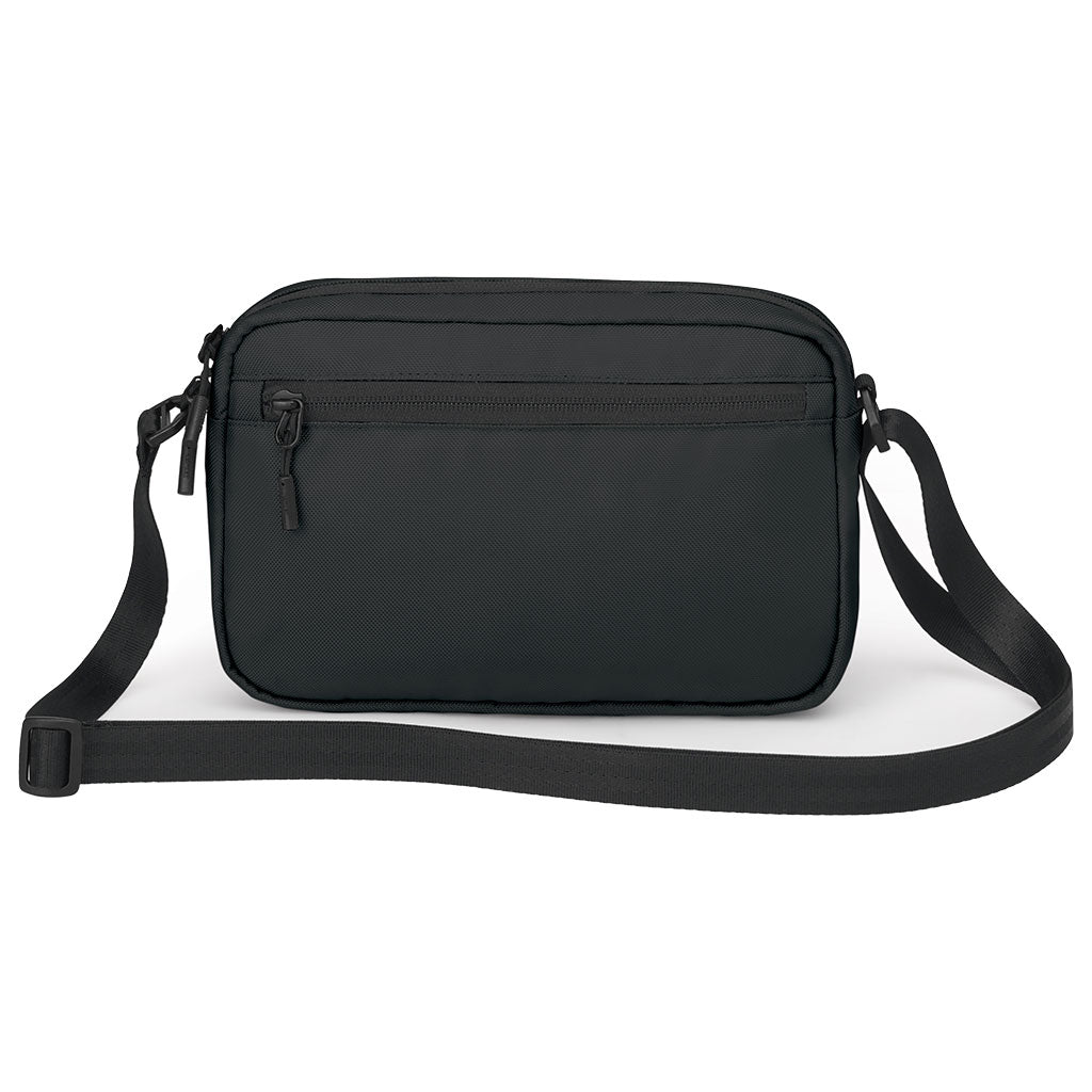 osprey black grained leather cross body bag Osprey | Aoede Crossbody Bag | Sustainable Crossbody | Black