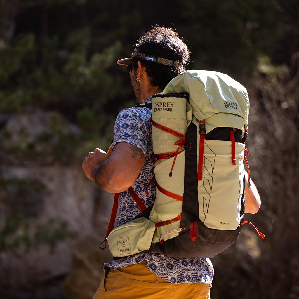 osprey 33l backpack Osprey | Talon 33 Hex | Osprey x Crazy Creek Collab | Botanica/Green